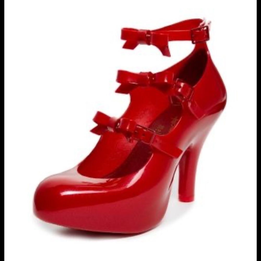 Vivienne Westwood -Melissa Glossy Red  Bow Heels